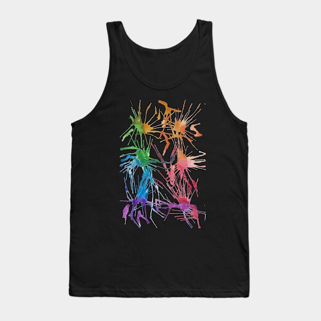 Spectrum Splash Doodle Tank Top by Red Wolf